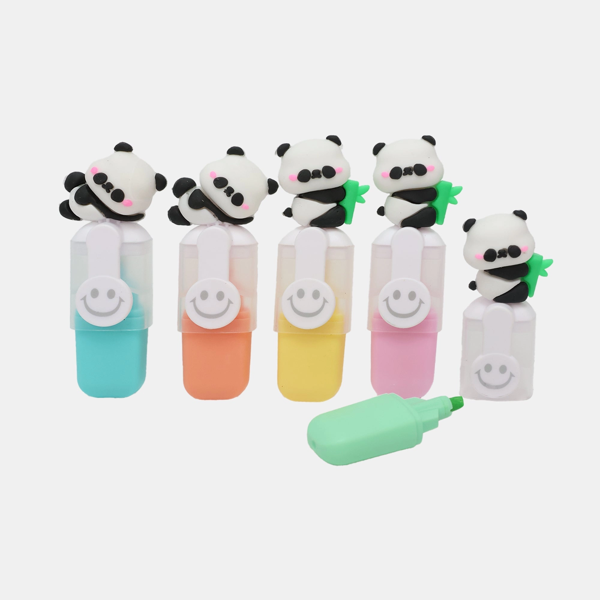 Vibe Panda Highlighter Pens - 5 pcs stackable mini