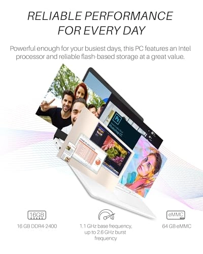 Newest 14 Inch Laptop - 14'' Celeron N4120 16GB DDR4 320GB (64GB eMMC+256GB Card)