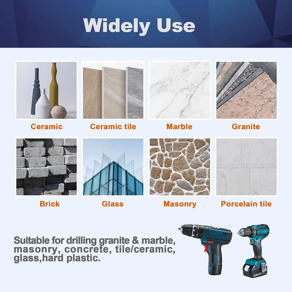 Diamond Core Drill Bit - 2 3/8 Inch (60mm) porcelain tile ceramic stone granite marble