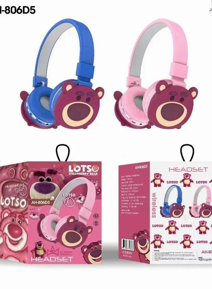 Strawberry bear Wireless Headphone