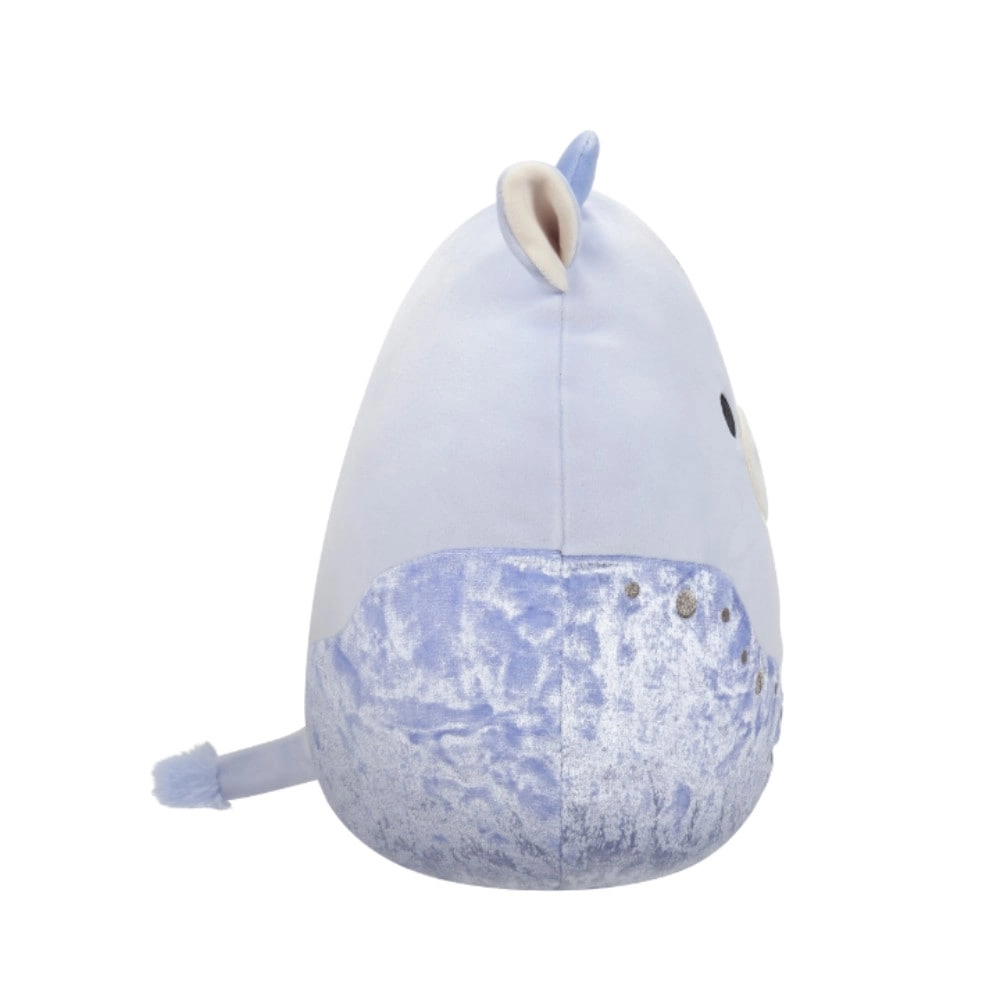 Light Blue Velvet Cow - 12 Inch
