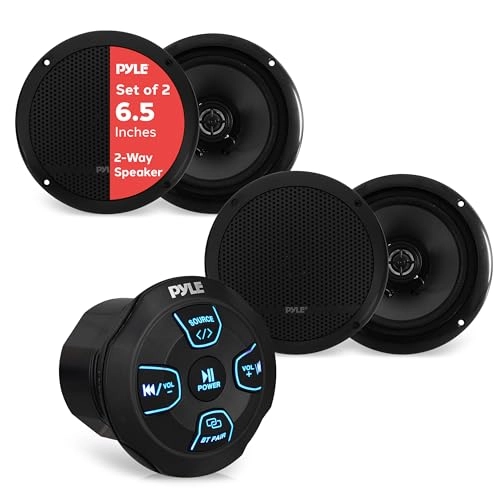 Pyle Low-Profile Waterproof Marine Speakers - 6.5 Inch 240W