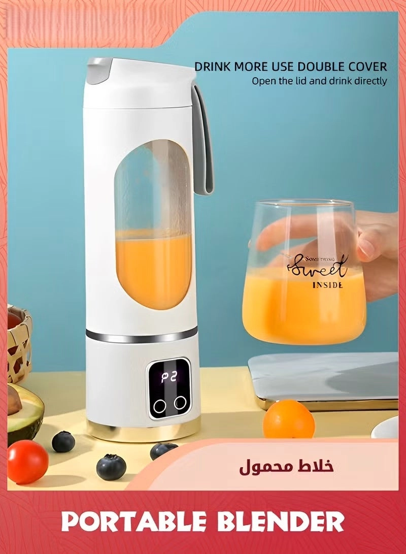 Portable Blender - Cordless USB Rechargeable Leakproof Lid