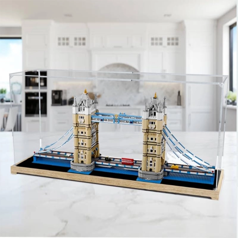 Lego Display Case (10214) - 42.12x11.81x19.68in Walnut Bottom Acrylic
