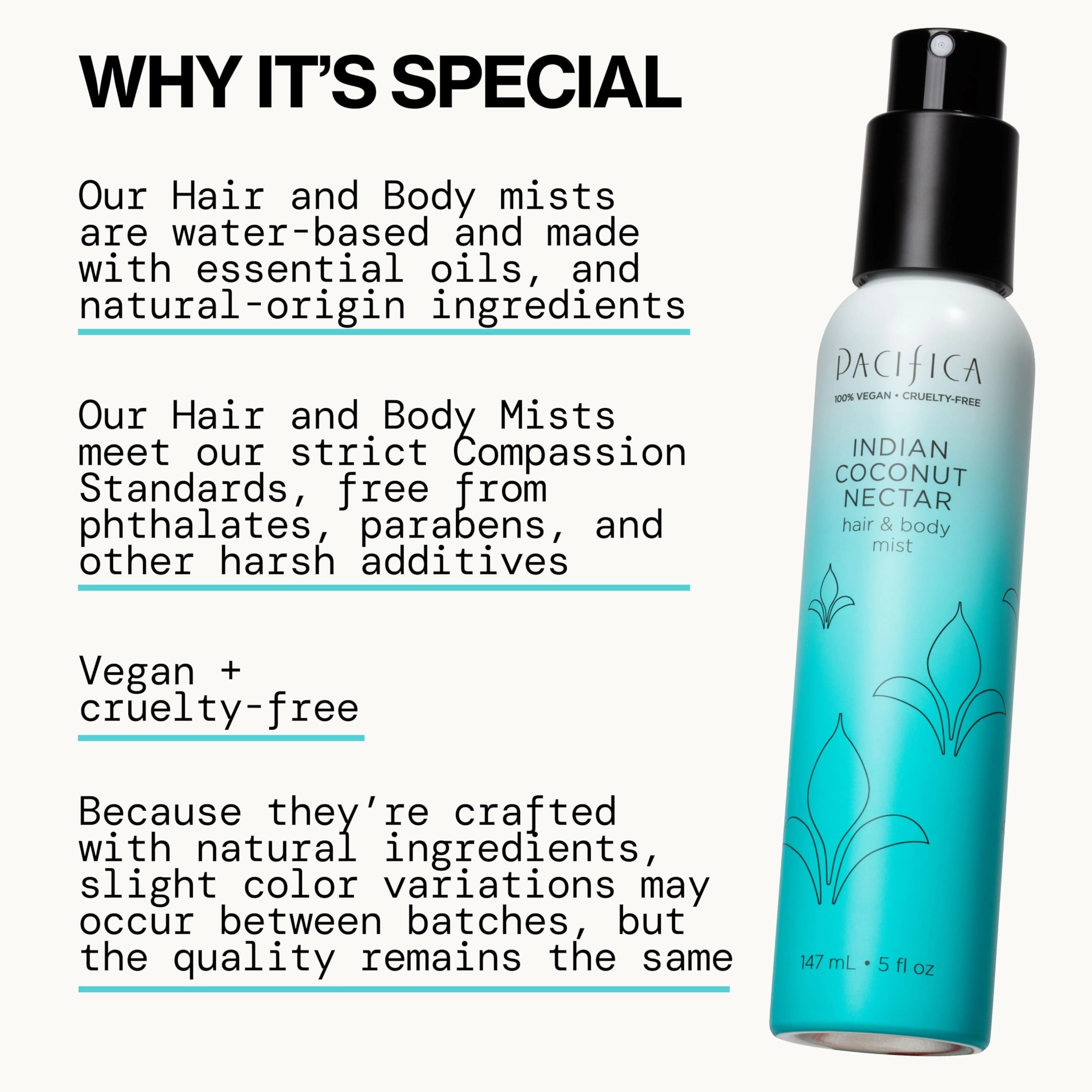 Perfumed Hair and Body Mist 1 - 6 Fluid Ounces Indian Coconut Nectar