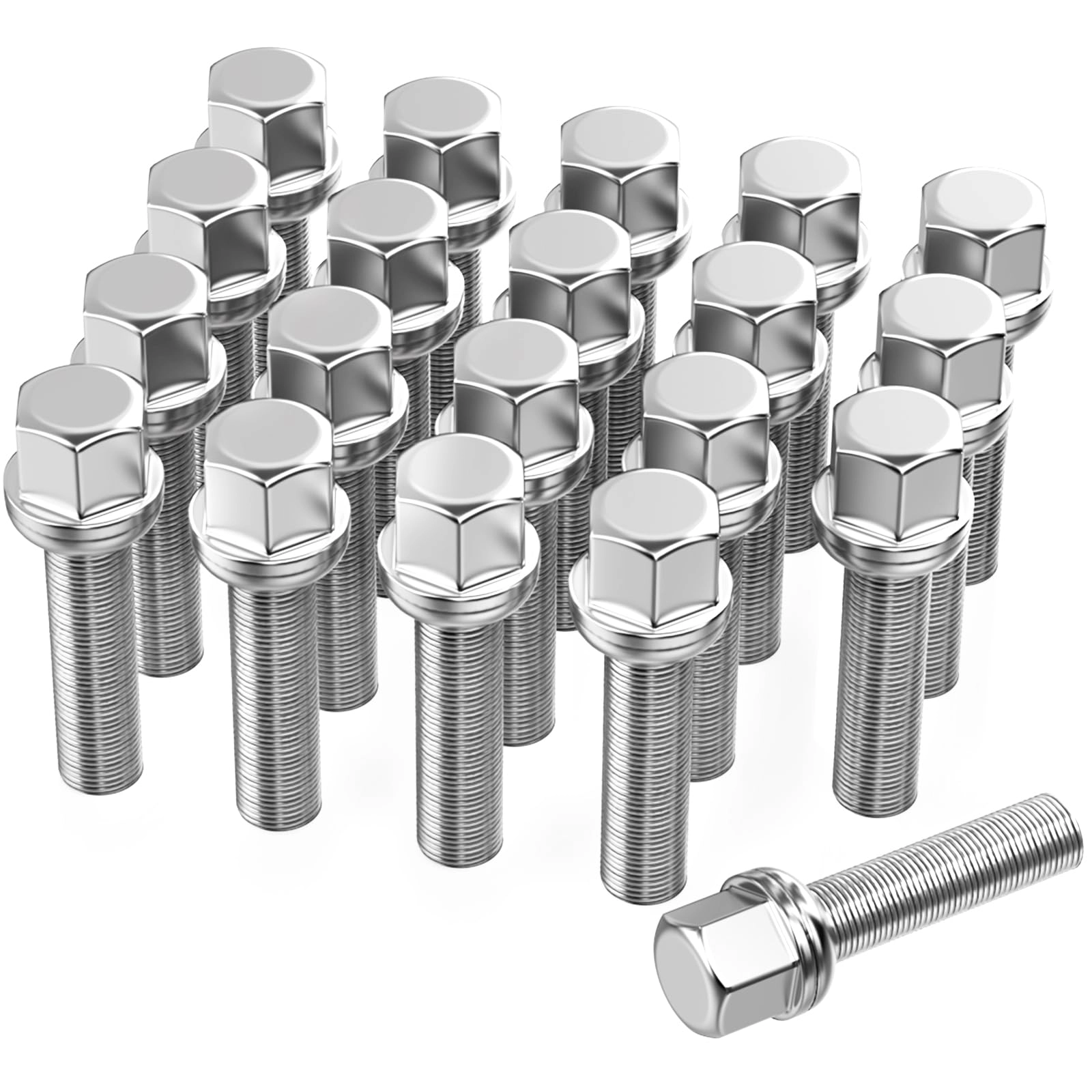 gasupply R13 Ball Seat Alloy Wheel Bolts - 45mm M14x1.5