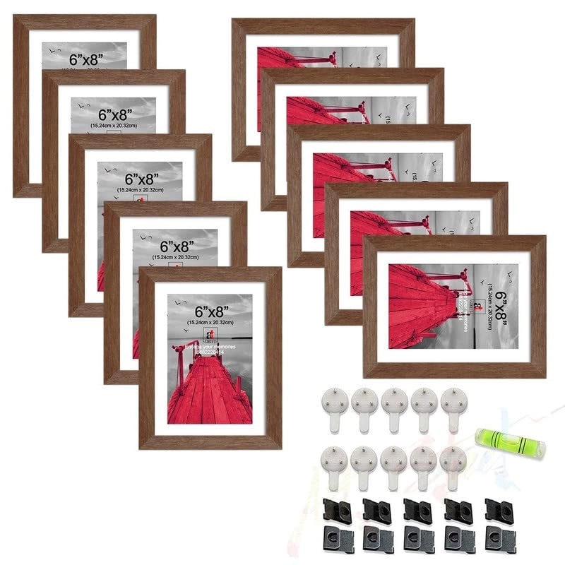 Edge Square Set of Picture Frames - 6x8 Inch 10