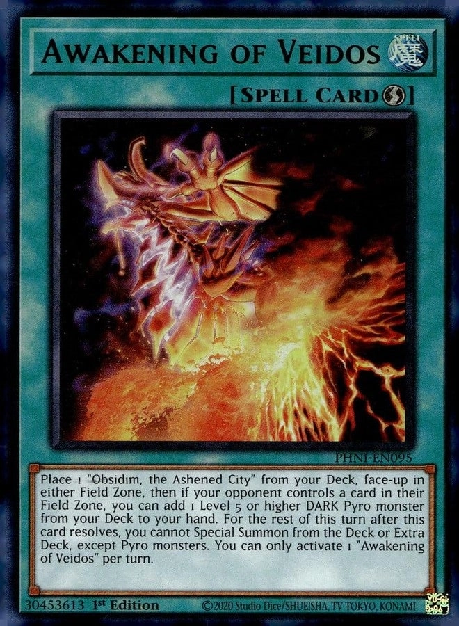 Yu-Gi-Oh! Awakening of Veidos PHNI-EN095 - English 1st Edition