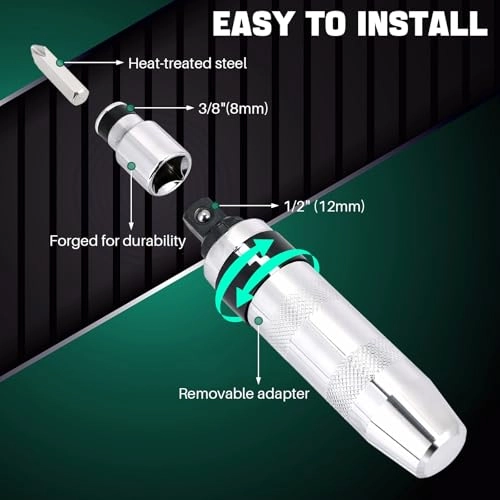 1/2" Drive Manual Impact Driver Slotted and Phillips Screwdriver Set (13 Pcs)