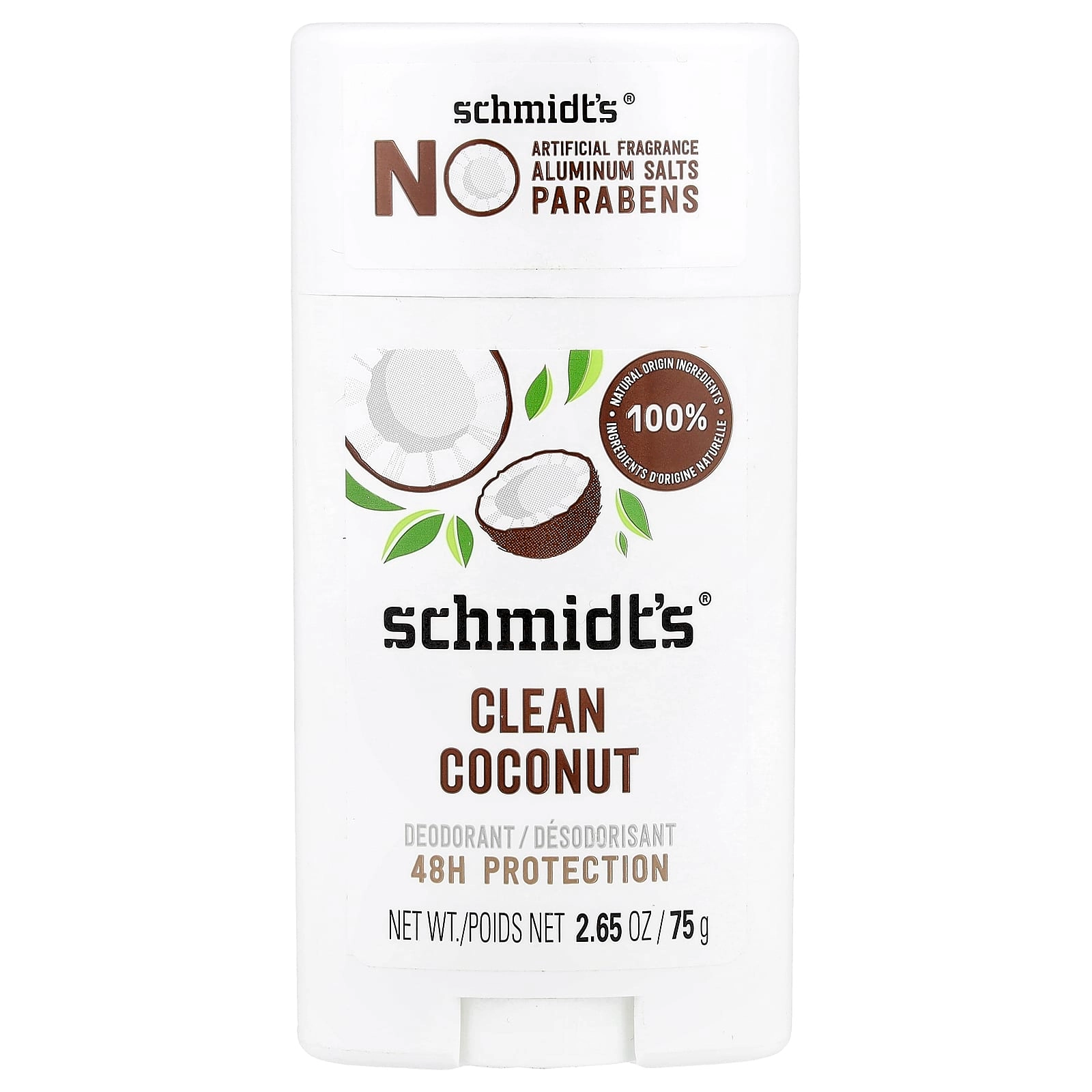 Schmidt's Deodorant - Clean Coconut 2.65 oz (75 g)