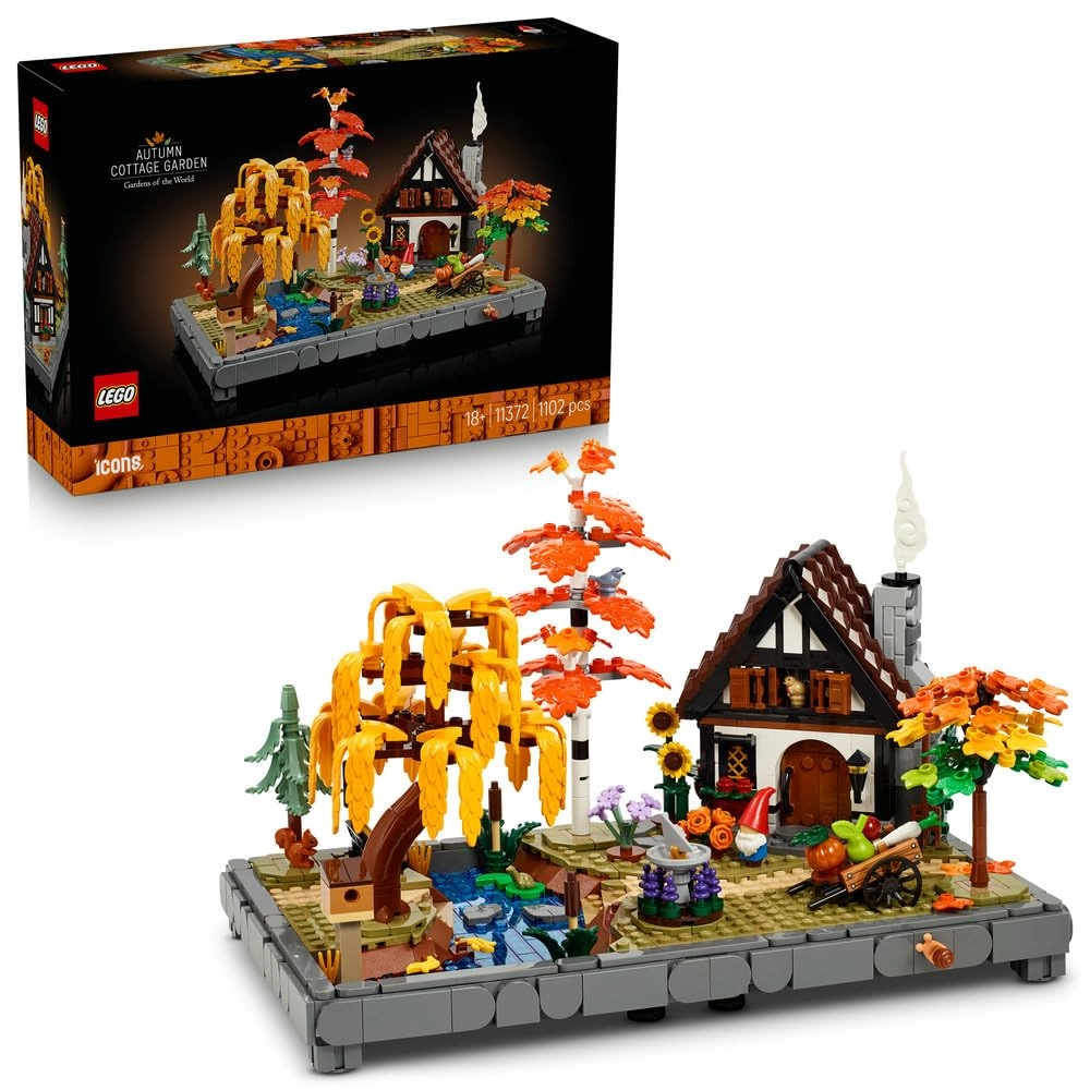 LEGO Autumn Cottage Garden (11372) - Miniature Building Set for Adults