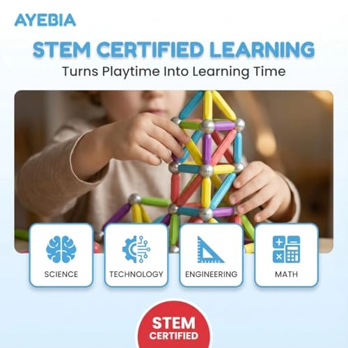 Magnetic Building Sticks - STEM Educational Montessori