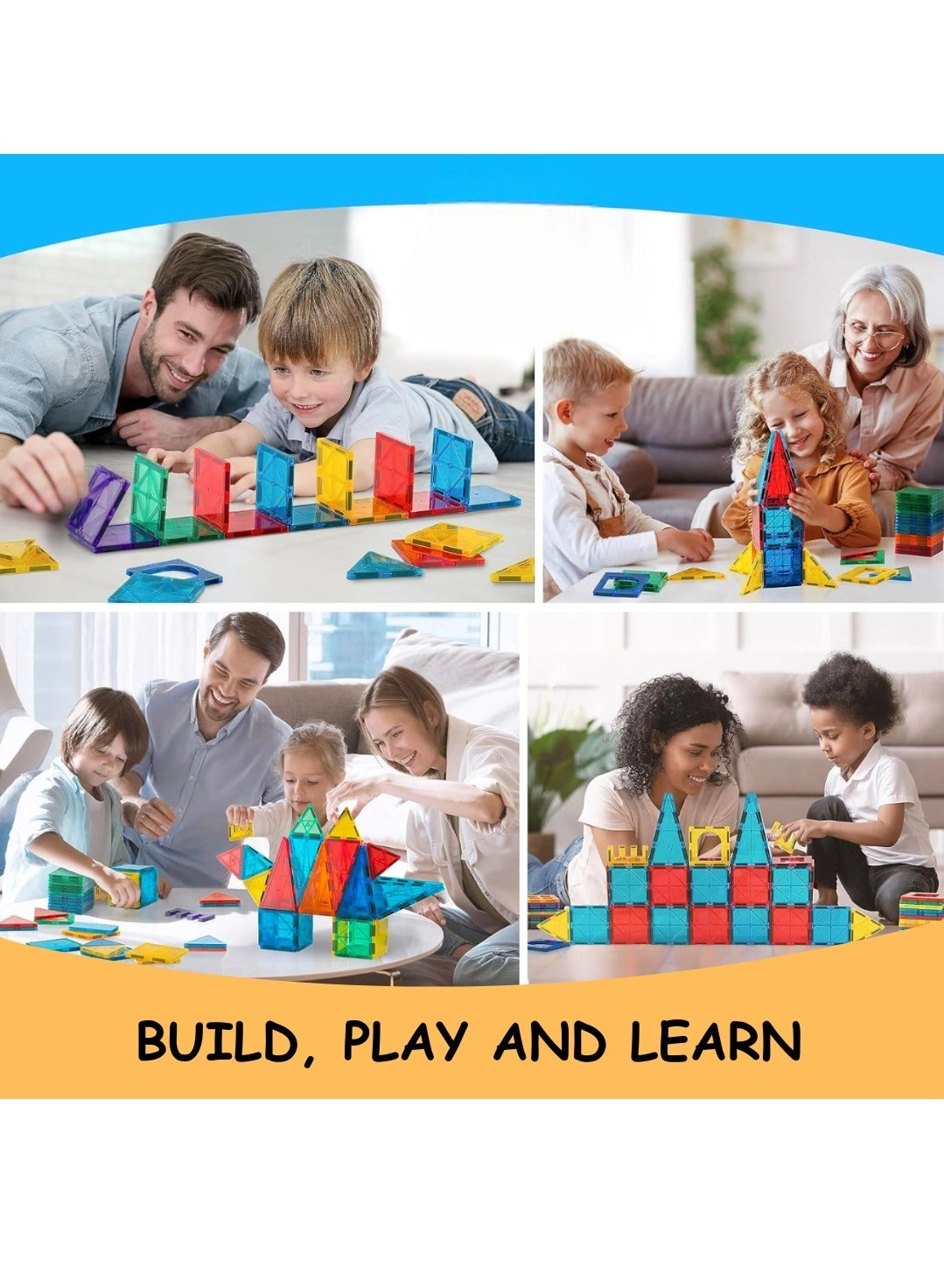 Magnetic Tiles - 122 pcs