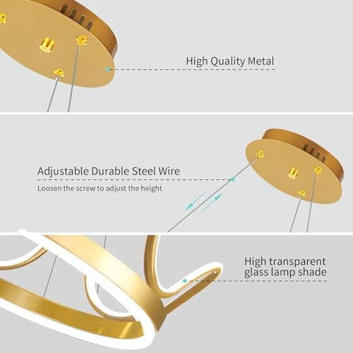 15046 Modern LED Chandelier - warm neutral white Dimmable