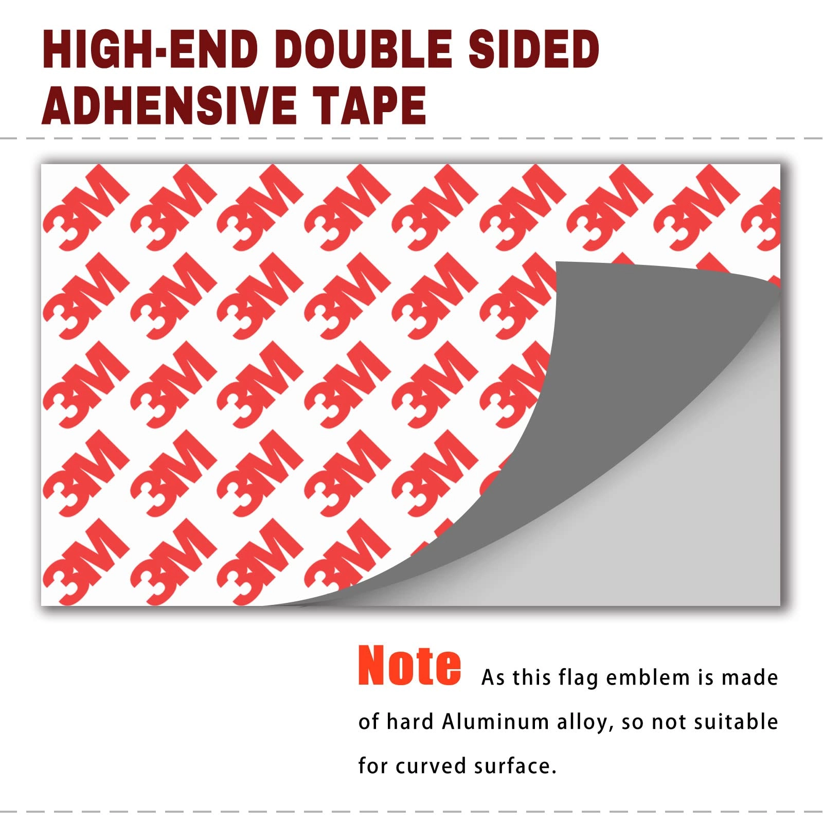 Embossed 3D Metal American Flag - 3 pcs