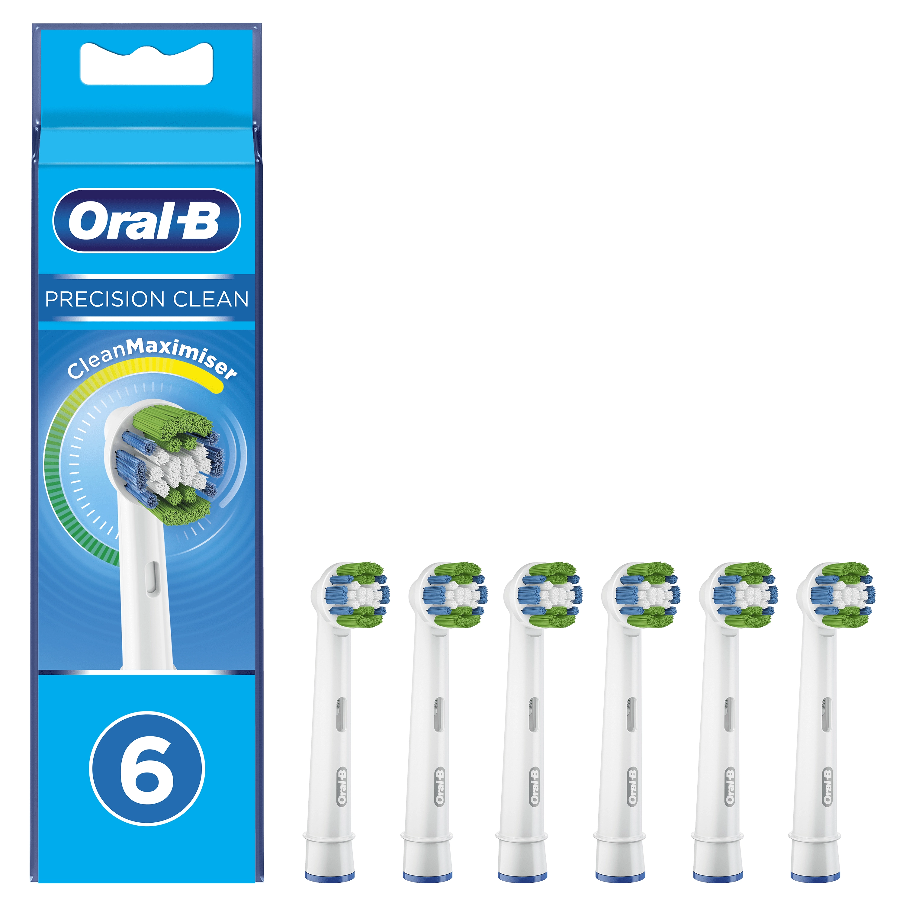 Precision Clean Replacement Electric Toothbrush Heads - 6 Count