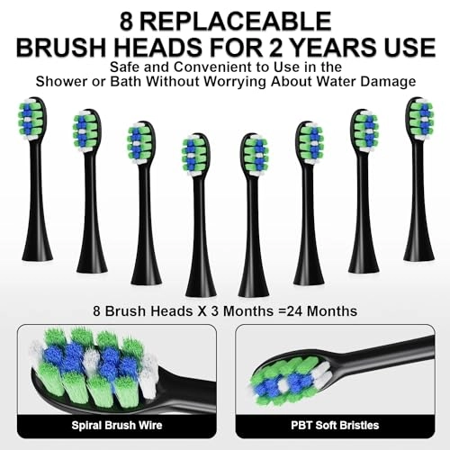 X-3 - 8 Brush Heads 6 Modes USB Rechargeable