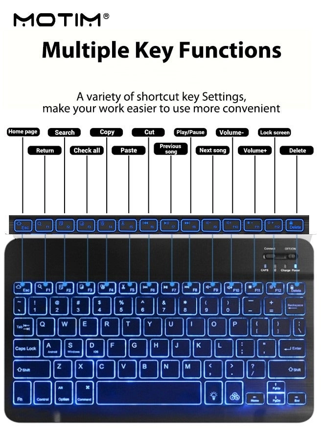 Ultra-Slim Bluetooth Keyboard - AR/EN Wireless