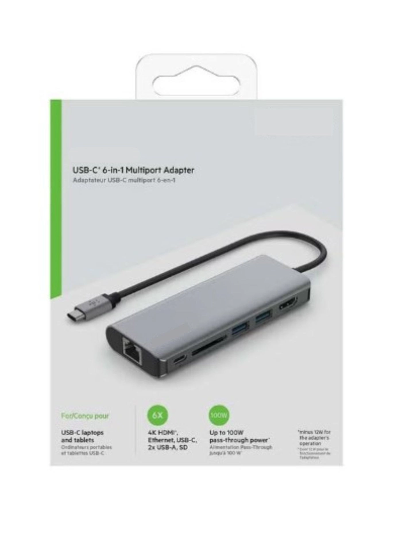 USB C Hub - 6-in-1 4K HDMI USB-C 100W PD