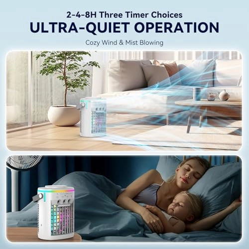 Portable Air Conditioner - 1000ml 2-4-8H Timer 3-Speed
