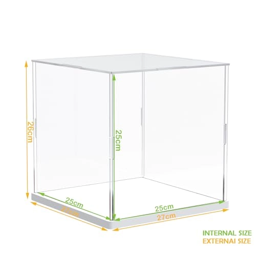 Acrylic Display Case - 25 x 25 x 25 cm Black base