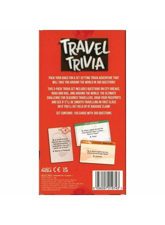 Travel Trivia - English Ages 12+