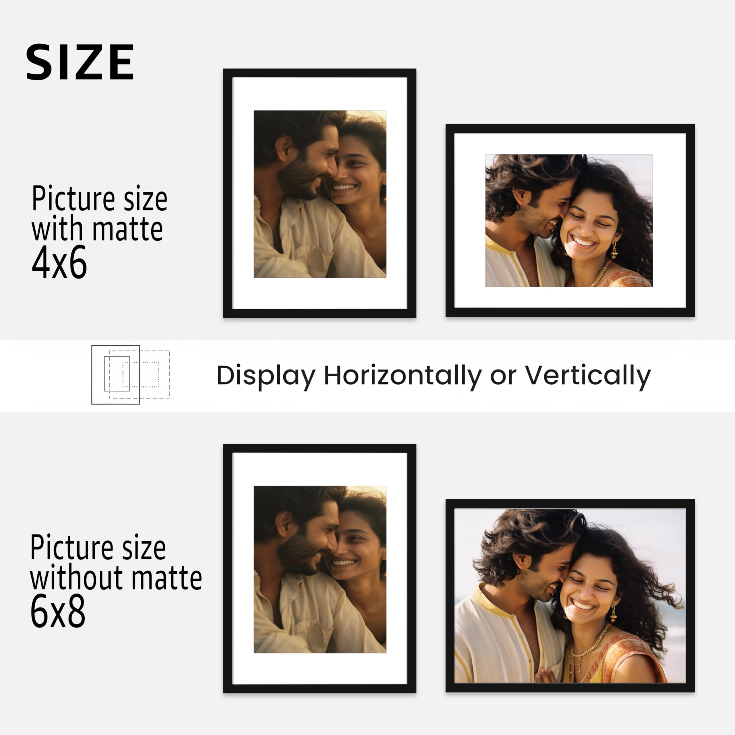 Collage Picture Frame - 6x8 Inch 9