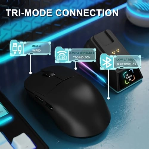 AJ159 PRO Gaming Mouse - 2.4GHz Bluetooth USB