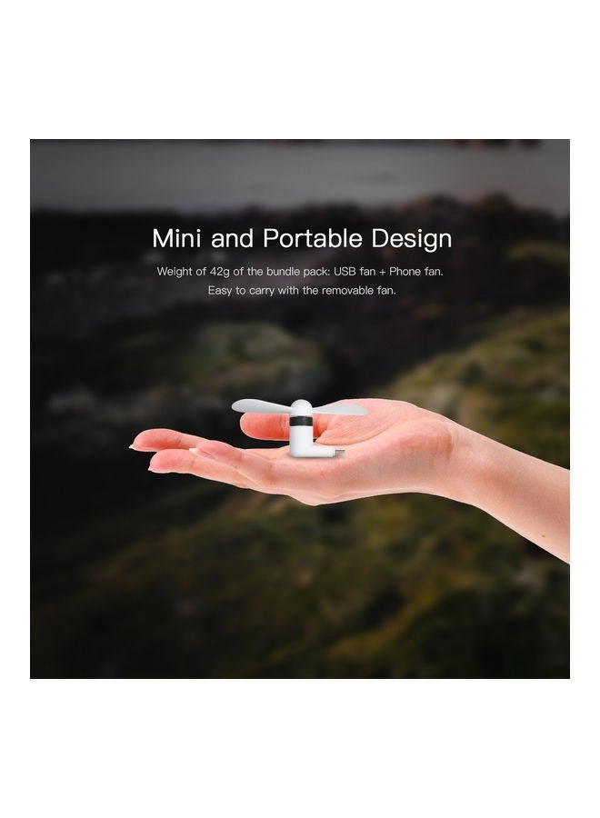 USB fan - Type-C + Phone fan - Portable