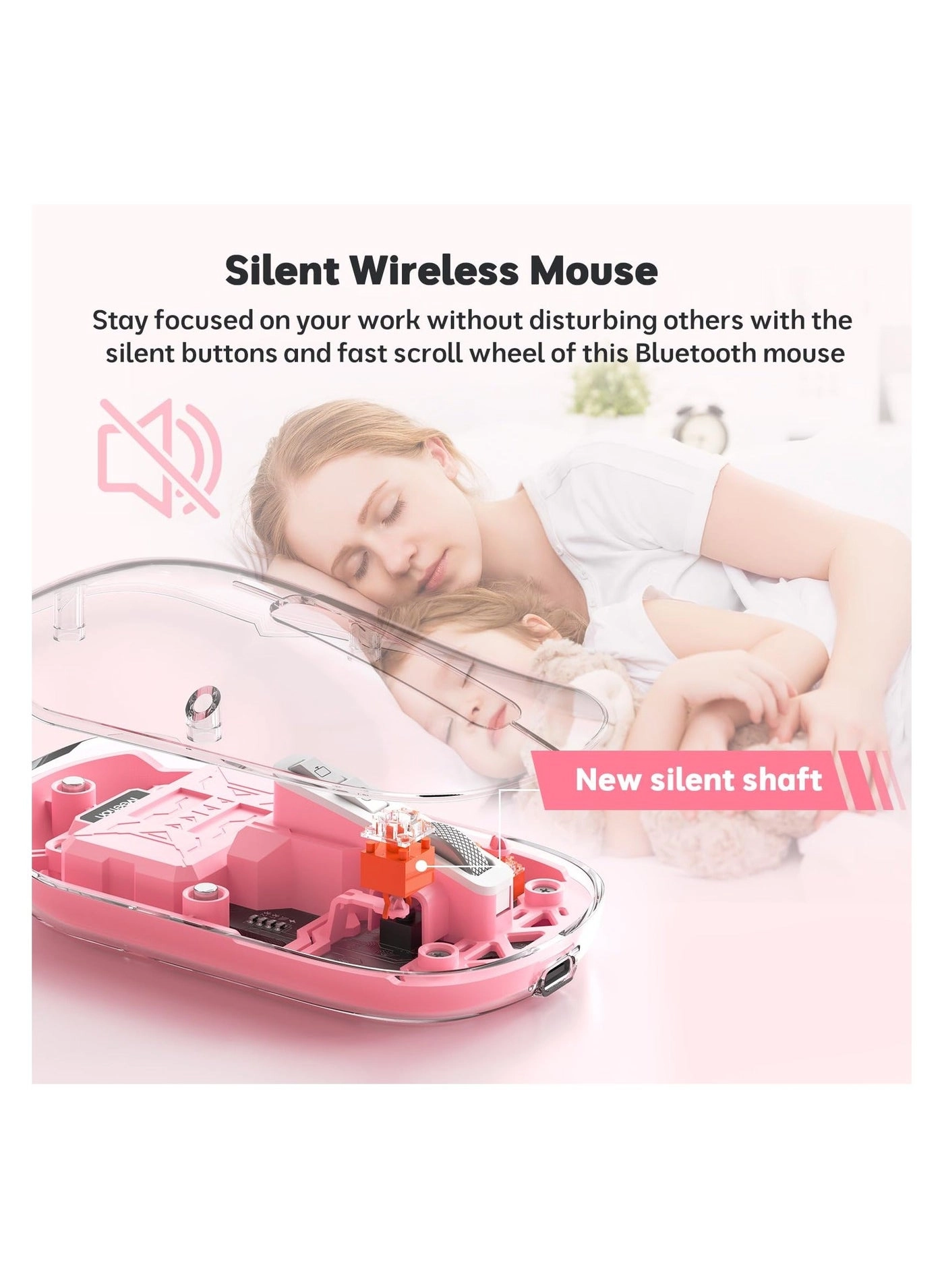 LED Rechargeable Slim Silent Mouse - Wireless
