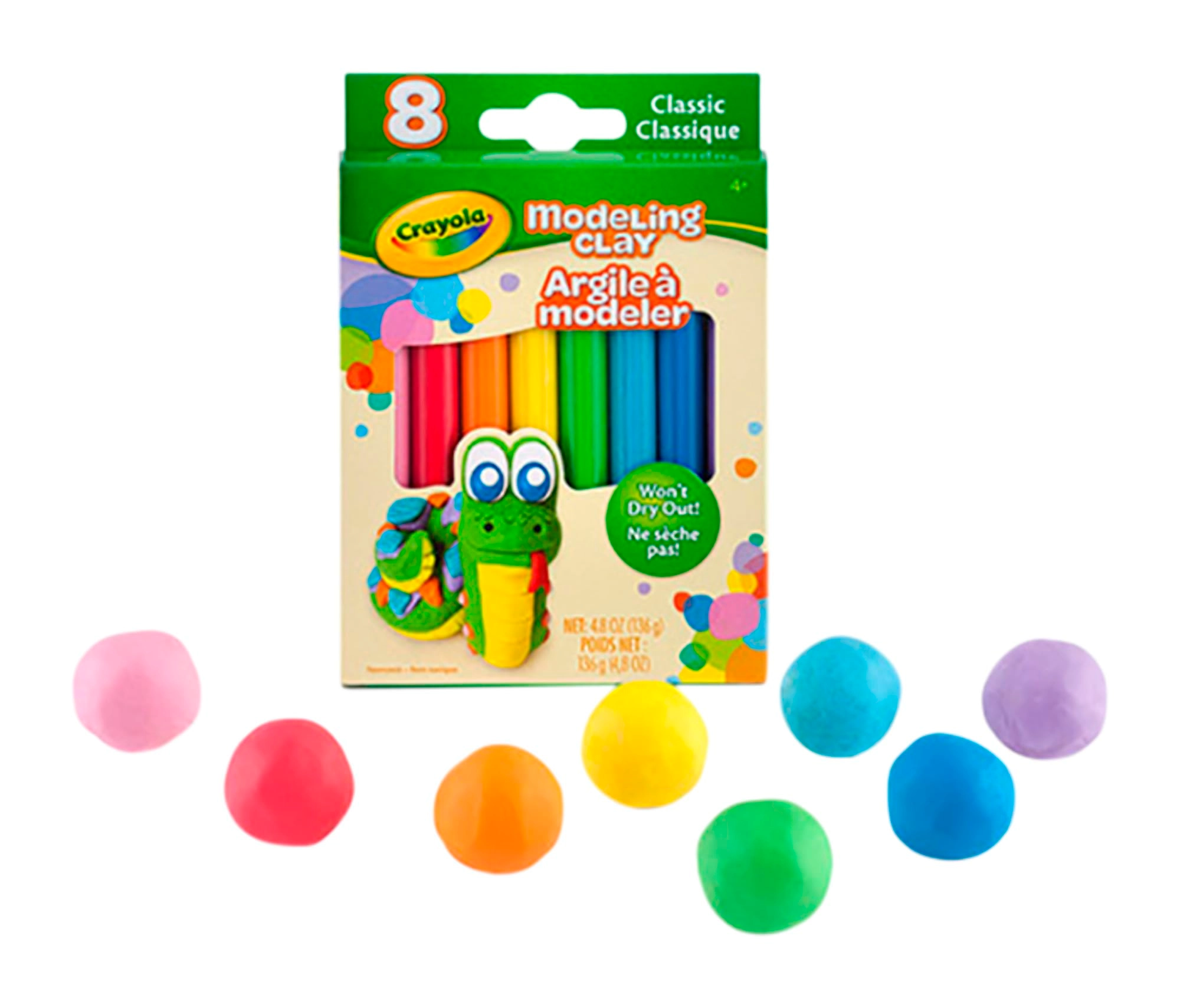 Modeling Clay - CRAYONS 150g 8pcs.