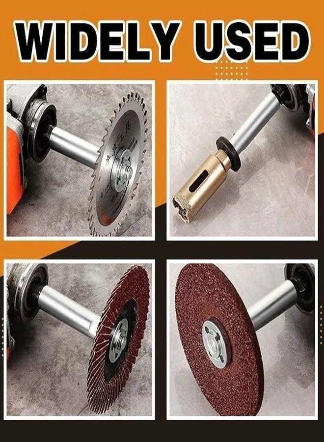 Extension Shaft - 4"inch + M14 Extension Shaft + Brass Nylon Bristle Brush - 12 Pieces + Polishing Pads + Backing