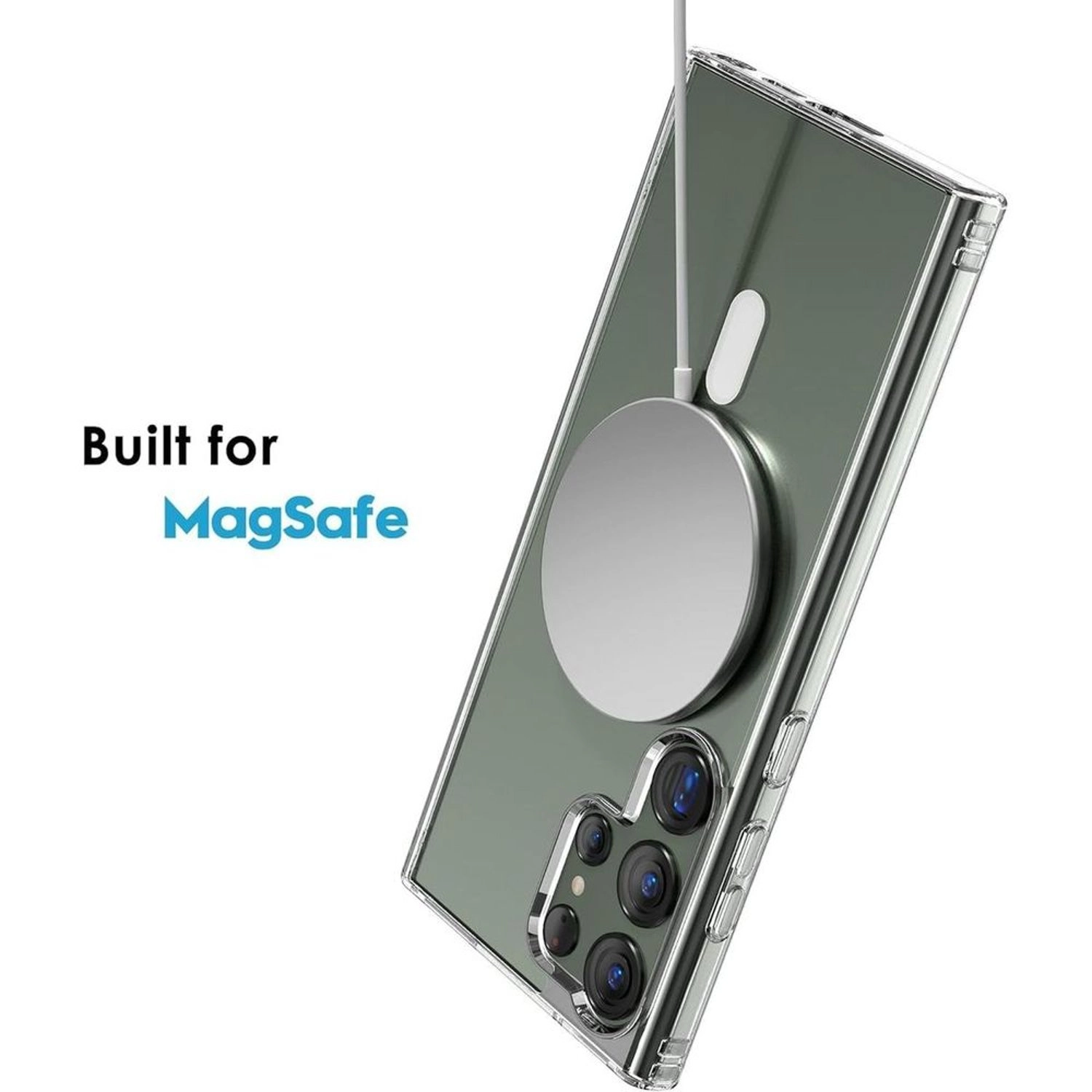 Silicon Magnetic Case for Samsung Galaxy S24 Ultra - Silicon Case Screen Protector