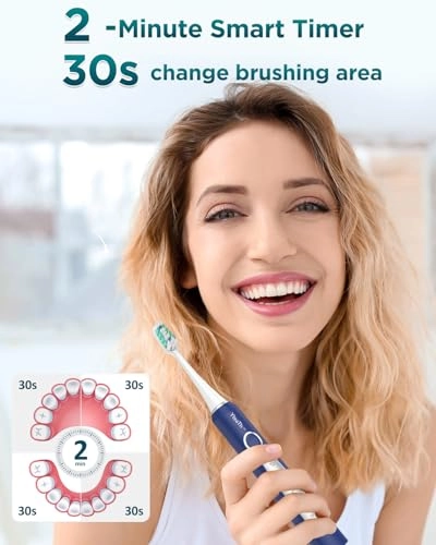 Y05U - 8 Toothbrush Heads 90 Days Battery Life 5 Brushing Modes