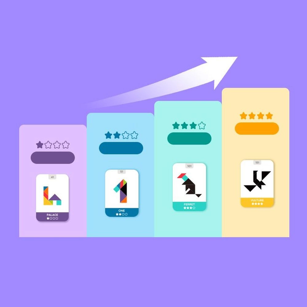 Colorful Tangram Game - 6+ 7 pieces