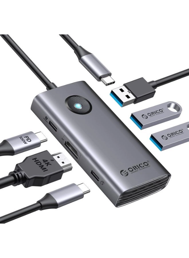 USB C Docking Station - 6-in-1 4K HDMI 100W PD
