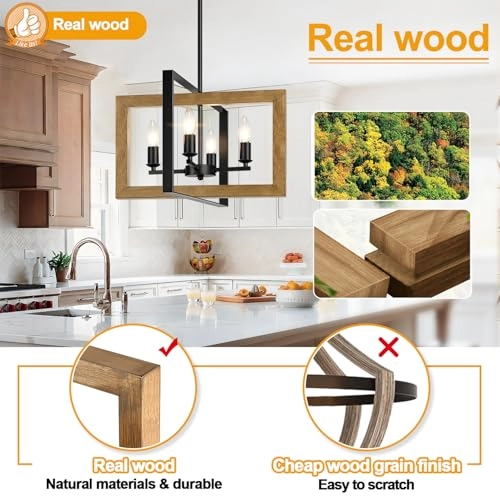 Farmhouse Chandelier - Dimmable