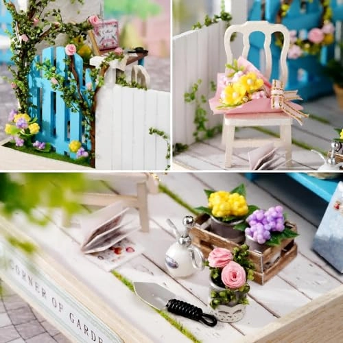 DIY Miniature House Kit - Corner Garden 1:24 Scale