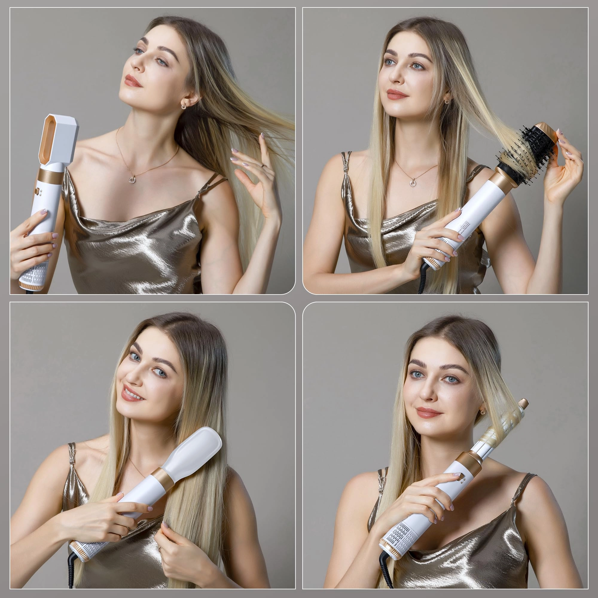 5 in 1 Hair Dryer Brush Set - Gold 700 watts