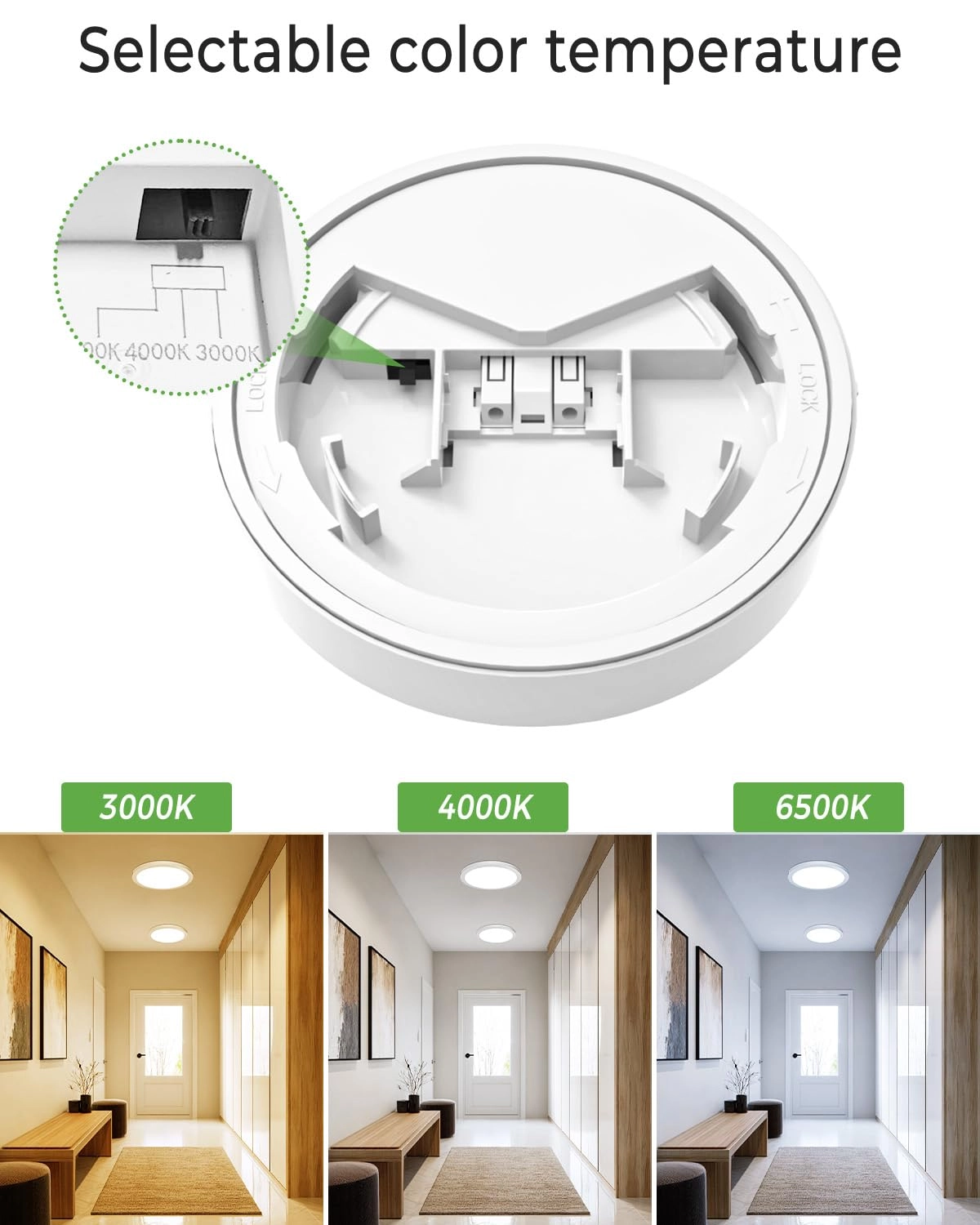 LED Ceiling Light - 3000/4000/6500K Pack