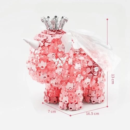 Unicorn Flower Building Blocks Set - Unicorn 1363pcs