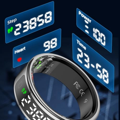 Smart Ring Health Tracker - 8# Gold 5ATM Waterproof
