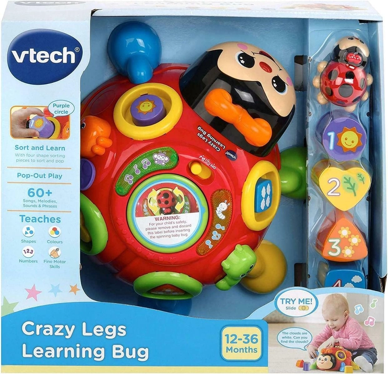 Crazy Legs Learning Bugs - Suitable for 12-36 Months