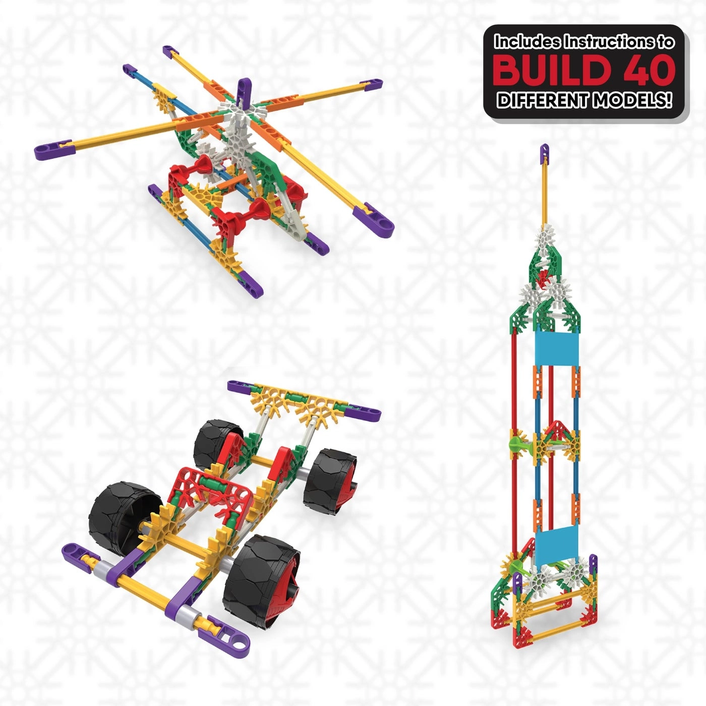 40 Model Building Set - STEM Toy Ages 5+