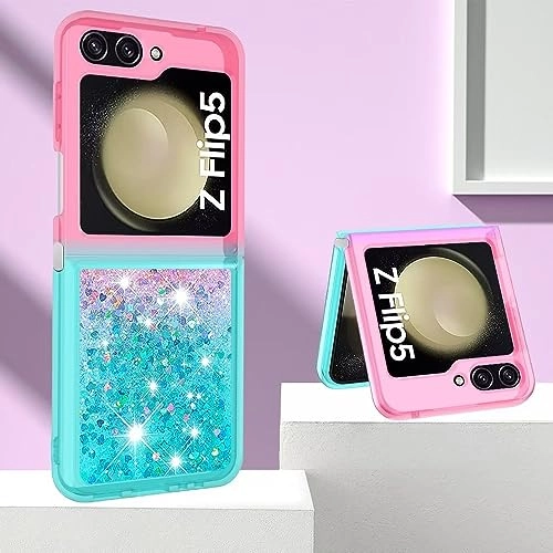 Sparkle Floating Liquid Case - Polyurethane Silicone for Samsung Galaxy Z Flip 5