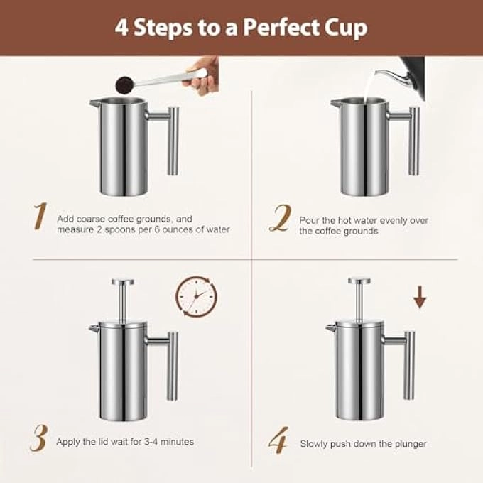 Coffee Press - Small 1 Cup 3 Level Filtration System