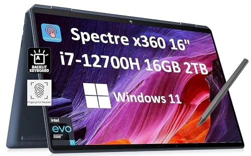 Spectre x360 16-f1176ng - 16'' Core i7-12700H 16GB DDR4 2000GB SSD
