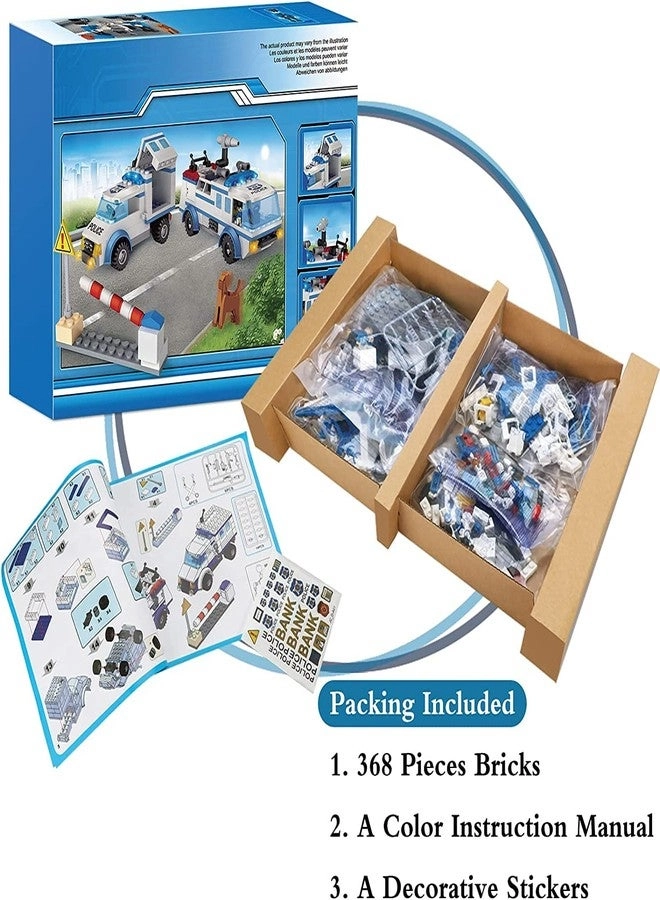 City Police Patrol Car + Prisoner Transporter Truck