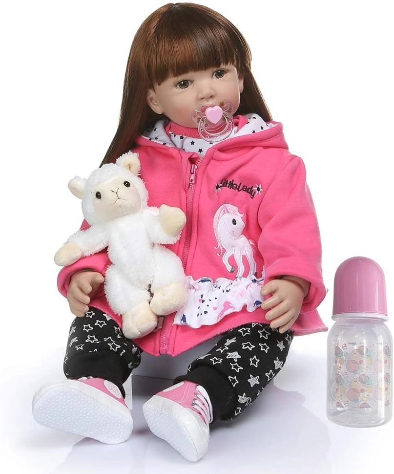 Fridolin Reborn Baby Doll - 24inch Long Hair Ages 3+ Pack