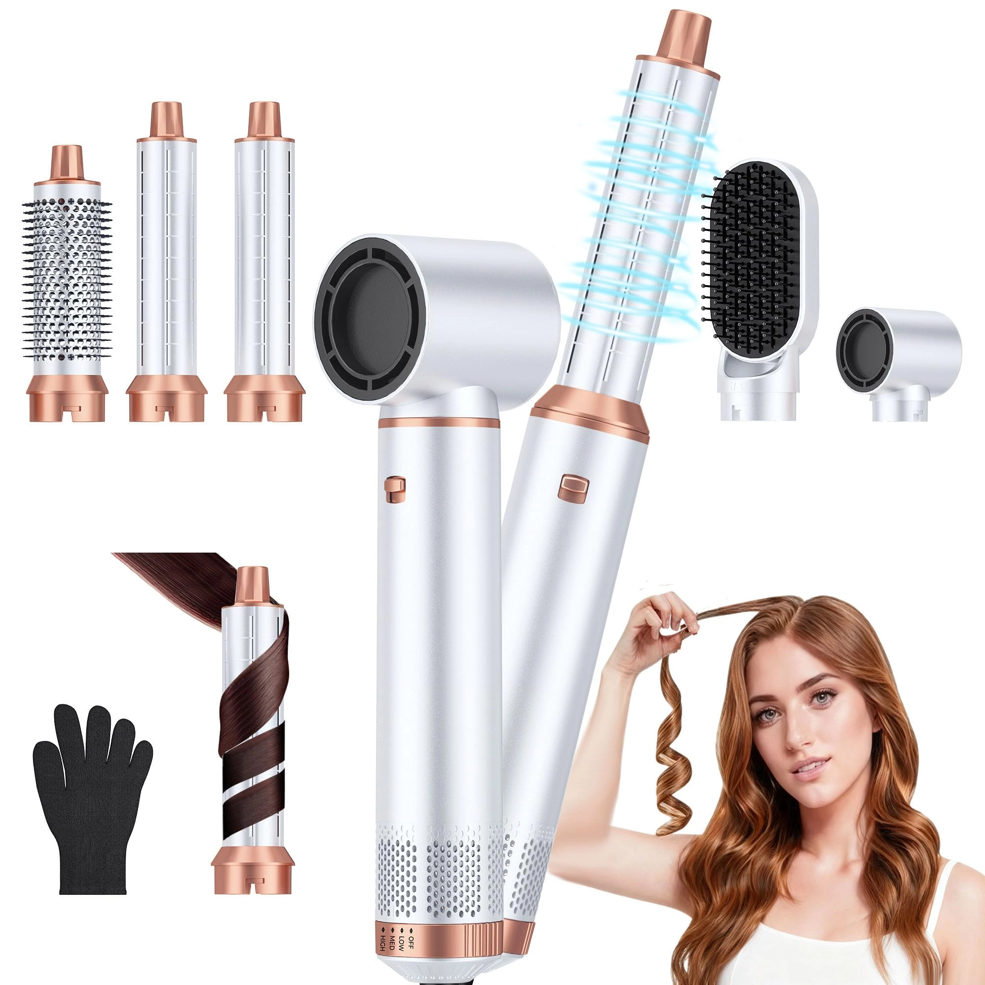 5 in 1 Blow Dryer Brush - 800 watts Royal Blue